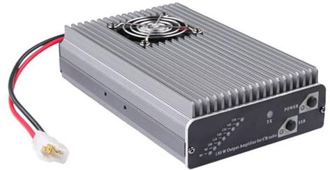 Cenei Amplificateur Radio CB-27 Amplificateur CB à Ondes Courtes Haute Puissance Plein Mode 150W Portée de 3KM-5KM Gris