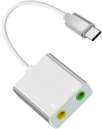 RGYBAO Adaptateur son USB, carte son externe pour PC et ordinateur portable, adaptateur de microphones USB vers 3,5 mm pour casque et haut-parleur