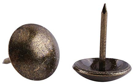 chiodi per legno + Akozon Chiodi Mobili,100pz Vintage Upholstery Nails Metallo Mobili Divano Porta Decorativo Chiodi Antichi Chiodini Tappezzeria (Unghie lisce: 13 * 17)