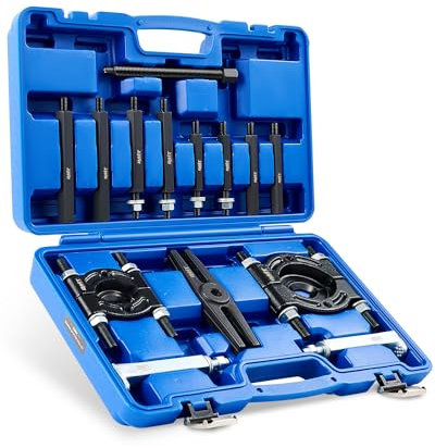 Orion Motor Tech Bearing Puller Set, 5 Ton Capacity Bearing Separator, Pinion Wheel Bearing Removal Kit with 2 and 3 Jaws, Wheel Hub Axle Puller Set, Heavy Duty Bearing Splitter Tool Kit with Case