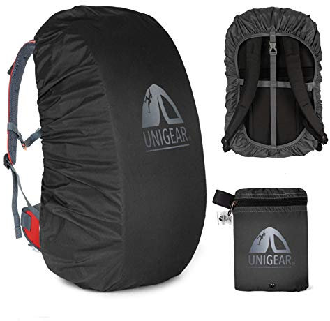 Unigear Housse de Sac à Dos Anti Pluie, 10-90L Housse de Protection Imperméable Étanche Anti-Poussière Résistant à l'abrasion Durable pour Camping, Randonnée, Voyage, Cyclisme (Noir, XL)