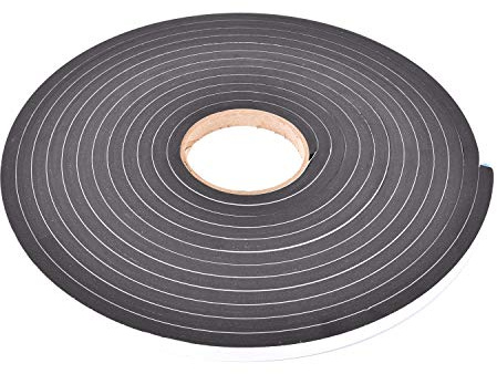 Sponge Neoprene Stripping W/Adhesive 1/2in Wide X 3/8in Thick X 25ft Long