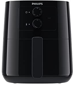 Philips Kitchen Appliances Philips Essential Compact 1.8lb/4.1L Capacity Airfryer with Rapid Air Technology, Easy Clean Basket, Black- HD9200/91