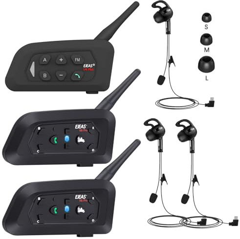 GaiRen Referee Communication System, Referee Headset Intercom with Earphone for Soccer Football Volleyball Official Handball (3 Pack)