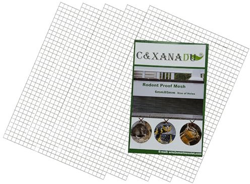 C&Xanadu 5 PCS Wire Mesh Panels,304 Stainless Steel Mesh Sheet,0.6mm Air Bricks for Outside, Welded Steel Mesh-Stop & Prevent Rat & Mouse Access (200mm X 300mm)