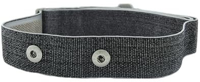 CARDIOSPORT - Fascia toracica di ricambio per cardiofrequenzimetro, colore grigio, taglia S-XL, compatibile con Garmin, Wahoo, Polar, Decathlon, Peloton, resistente all'acqua