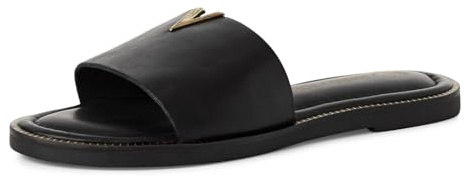 MARCO TOZZI Damen Pantoletten aus Leder Elegant, Schwarz (Black), 38 EU