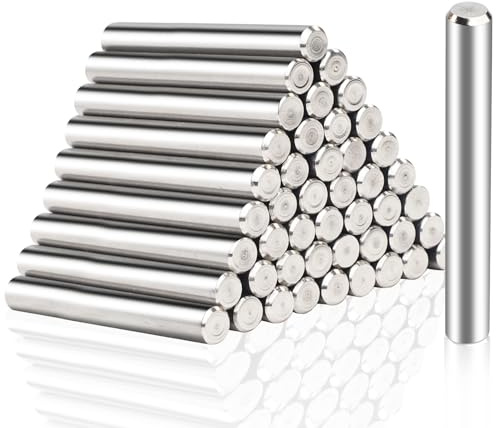 Lot de 40 goupilles cylindriques Ø 6 x 40 mm, en acier inoxydable 304, supports d'étagère, supports d'étagère, supports de sol, goupilles d'étagère, goupilles cylindriques pour portes, fenêtres