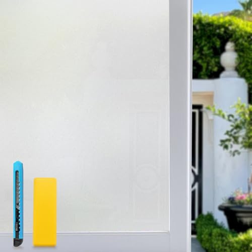 Zindoo Pellicola Oscurante per vetri 59.5x120cm 2pcs non Adesiva Anti-UV Frosted Pellicola Privacy per Vetri Per Ufficio Bagno Camera da Letto Sala di Riunione