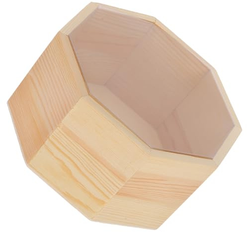 Toyvian Boîte en Bois Rétro Design Facile à Transporter Fenêtre Transparente, Boîte à Bijoux et Bonbons et Rangement Décoratif pour Garçon et Filles