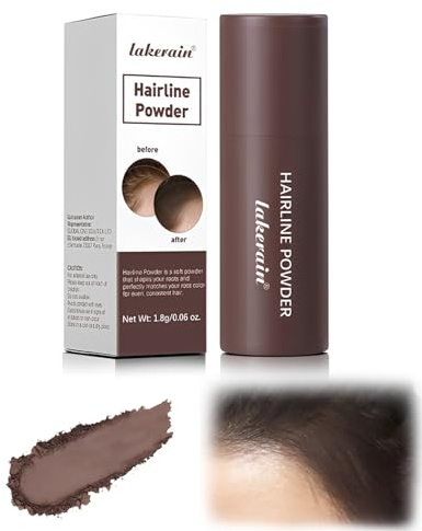 CATZUM Retocador de Raíces en Polvo para Cabello Fino y Canas. Cubre al instante entradas, resistente al agua y sudor para un look natural y densificador.