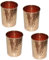 Handmade Hammered Pure Copper Glass Tumbler Ayurvedic Healing(Pack of 4)