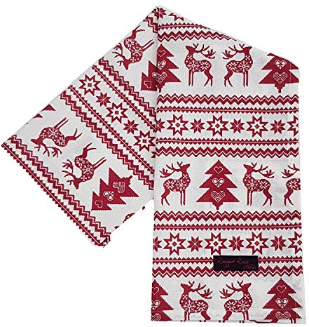 Ragged Rose Weihnachts-Geschirrtücher, Baumwolle, Red Christmas Nordic, 50 x 70 cms