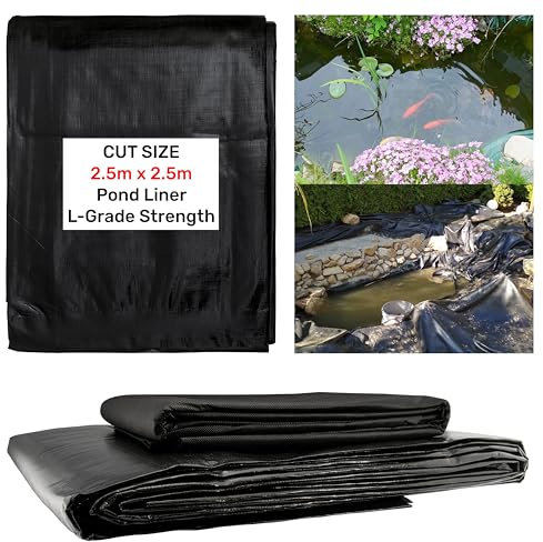 Cost Wise wildlife Garden pond liner WITH UNDERLAY, (2.5m x 2.5m) Heavy Duty Garden Pond Liner for Ponds & Streams – Ideal for Wildlife Ponds and Fish Pools – 17 Other Sizes, 25 Year Warranty