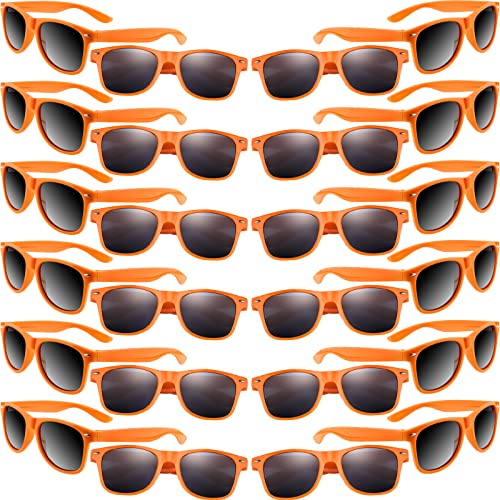 MIAHART 24er-Pack Kinder-Sonnenbrillen, Partybrillen, Geschenktütenfüller für Jungen und Mädchen, Geburtstagsparty, Sommerparty-Zubehör (Orange)