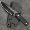 DRACHENADER Jagdmesser klinge feststehend kleines feststehendes messer survival outdoor Messer Zweihandmesser 9cm (C- schwarze Klinge + schwarzer Griff)