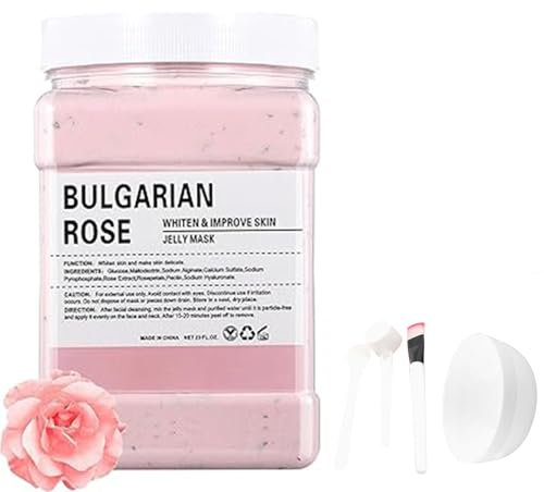 Maschera in Gelatina Peel-off – Peel Off Facial Jelly Mask, Maschera Idratante e Nutriente per una Pelle Luminosa e Liscia, Ideale per lo Sbiancamento e il Ringiovanimento della Pelle (rosa)