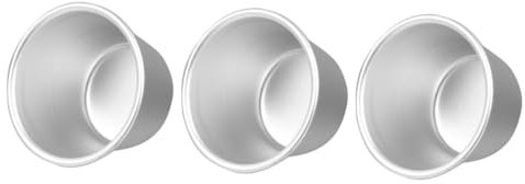 GRIRIW 3 Pezzi Stampo Per Tortiera Rotondo Mini Tortiera Antiaderente in Lega Di Alluminio Per La Cottura