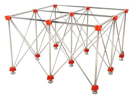 Mesa de Trabajo retráctil Plegable 120x120 cm con Ruedas - Alta Resistencia 700 kg - Transporte fácil y Montaje rápido
