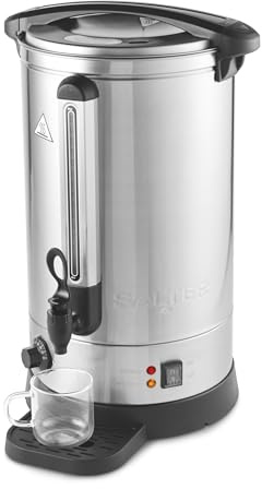 Salter Electric Hot Water Dispenser – 22L Tea Urn, Coffee, Instant Hot Water Tap, Mulled Wine, Stainless Steel, Large Capacity, One Cup Drinks Boiler, Adjustable Temperature, Catering Venues, Parties