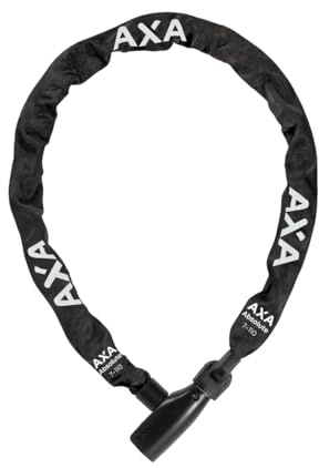 AXA Absolute 7-110 Chaîne antivol - Longueur 110 cm - Niveau de sécurité 7 - Maillons en acier 7 mm - Extra long