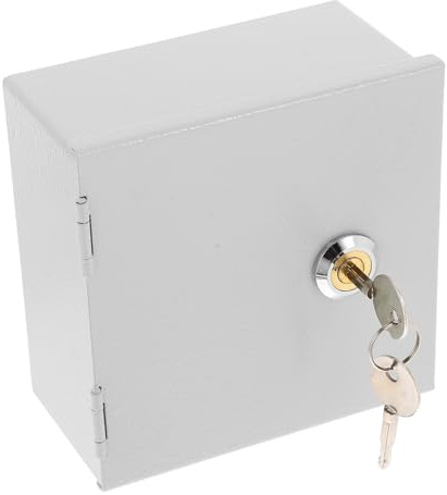 Genérico Caja Eléctrica de Acero Inoxidable 86 para Enchufe, Caja Protectora con Cerradura para Montaje Empotrado y Superficie, Cubierta Antirrobo para Interruptores en Exteriores y Uso
