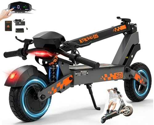 Kukirin G2 Trottinette Électrique Adulte 1200W-Autonomie 55 km, Écran Tactile, Batterie 48V 15,6Ah BMS, Trotinette Électrique Pliable Portable, Roues 10 Tout Terrain, Double Suspension, Cadeau Trajet