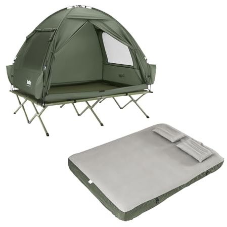SoBuy Tenda Campeggio 2 Posti con Lettino Impermeabile 193x145x185cm