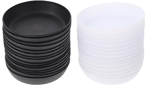DOITOOL 30 Bandejas Redondas de Plástico para Macetas de Color, Fáciles de Limpiar Evitan Derrames de Agua y Tierra, Ideales para Plantas y Bonsáis