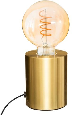 Atmosphera - Lampe socle Saba dorée - métal H11 cm