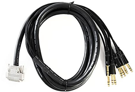 Multicore Kabel 3 m für Studio, MUSIC STORE 8-Kanal, DB25 auf TRS, Kompatibel mit -Standard, D-Sub auf 8x Stereo-Klinke, Vergoldete Rean-Stecker