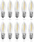 Bonlux E10 Dimmbare LED Kerzenbögen Glühbirne, 10-55V AC E10 Kegelförmige Kerzenbirne, 2200K Warmweiß 0,2W LED-Kerzenlampen für Christbaumbeleuchtung, Kerzenbögen(10 Stück)