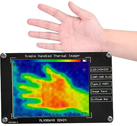 DAZZLEEX Cámara de imágenes térmicas multifuncional de mano simple 320 x 240 para resolución IR de 2.8 pulgadas, pantalla TFT