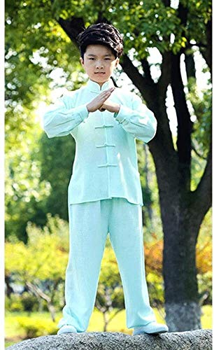 Vier-Jahreszeiten-Tai-Chi-Uniform-Set, Kampfsport-Anzug, Kinder-Tai-Chi-Kleidung, Übungskleidungsanzug, Herbst-Baumwolle und Leinen, Mädchen, Jungen, weiße Kung-Fu-Kinder, Zen-Meditation, Yoga-Anzug