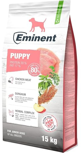 Eminent Puppy Nourriture pour Chiens de qualité supérieure, sans Gluten, Nourriture sèche pour Chiots, chiennes gestantes et allaitantes, 15 kg