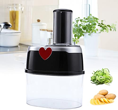 TRIEBAN Affettatrice a spirale elettrica zoodle maker zucchini spaghetti 4 lame in acciaio inox