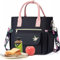 Hihealer Deluxe Lunch Tasche Damen mit Seltenem Blumenmuster - Große Auslaufsichere Isolierte Kühltasche mit Mehreren Taschen und Abnehmbarem Gurt für Arbeit/Picknick Weihnachtsgeschenke für Frauen