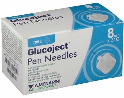 Menarini Glucoject Ago da Insulina 31gx8mm 100 Uds