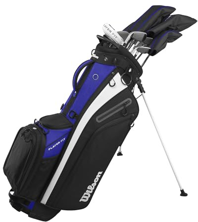 Mazze da Golf Wilson, Set Completo Player Fit, Inclusa Sacca da golf Stand Bag, Acciaio, Per Uomo