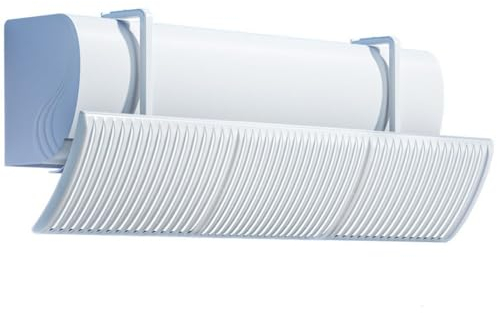 TINGTINGLI Parabrisas de Aire Acondicionado, 90 * 27cm, Evita el soplado Directo de Aire, Escudo de Salida de Aire, Montaje en Pared diseño Universal Gancho Instalación en un Segundo