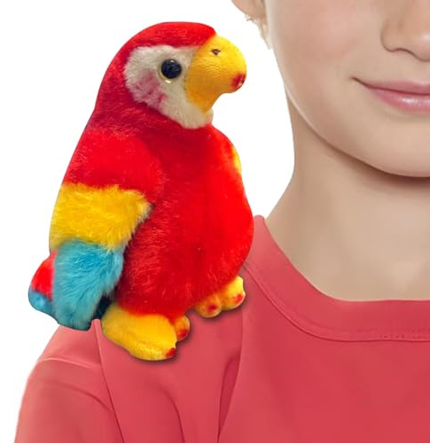 Winltendty 4.7 Inch Parrot Plush Shoulder Magnet Stuffed Animal Toys Cute Plushies for Boys Girls Kids