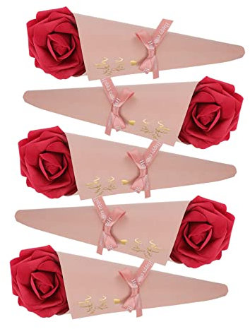 Beaupretty Créatifs pour Bonbons avec Nœud Et Fleurs en Mousse 5 Pièces pour Fournitures de Mariage Et de Fête