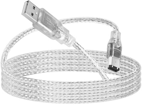 wtyixs 6ft Firewire to USB Adapter Cable 6 Pin IEEE 1394 Male to USB 2.0 Male Adaptor Convertor Firewire 400 1394-a to USB A Connector Cord for Digital Camera Printer Scanner Hard Disk