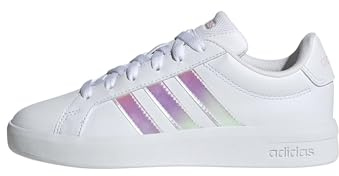adidas Mixte Enfant Grand Court 3.0 Junior Shoes, FTWR White/Iridescent/Almost Pink, 38 EU