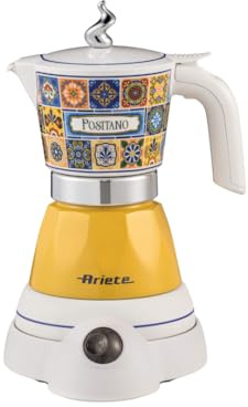 Ariete 1358/1P Aroma Positano Eléctrico, 400 W, 2/4 Tazas, Inalámbrico, Apagado automático, Conservación de Temperatura