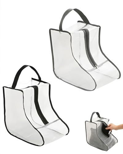 ZAMXHUG 2Pcs Bolsa para Botas de Equitación, Portátil, Con Asa y Cremallera, Bolsas Zapatos, a Prueba de Polvo, para Almacenamiento y Viaje de Zapatos, Botas Cortas, Estilo B