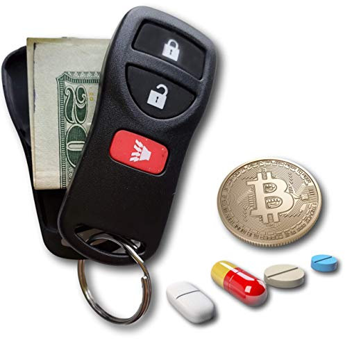 Stash-it, cassaforte per chiavi con scomparto segreto nascosto, scatola portaoggetti, portachiavi discreto per nascondere e conservare denaro durante i festival e durante i viaggi, oggetti di valore