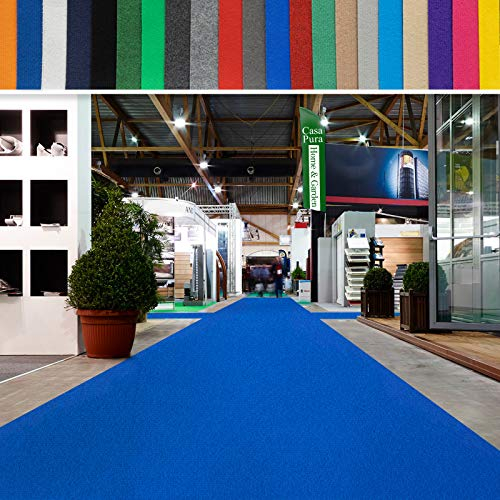 casa pura Messeteppich bis 40 m Länge - schwer entflammbar - Nadelfilz Meterware als Hochzeitsteppich Rollteppich Eventteppich VIP Teppich - Auslegware für Privat & Gewerbe (Royalblau, 100x250 cm)