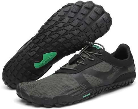 SAGUARO Unisex barfotaskor, snabbtorkande barfotaskor, badskor, löparskor, för utomhus, sport, minimalistiska, - Ja grön - 40 EU