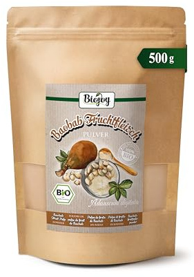 Biojoy Baobab in Polvere Biologica (500 g), Polpa di Baobab in Polvere (Adansonia digitata)